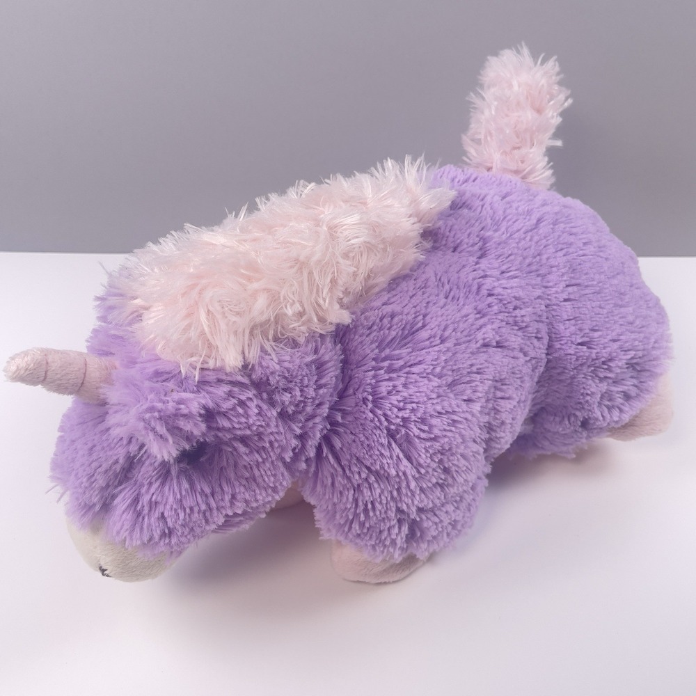 VTG Pillow Pet Peewee Purple Unicorn 12" Plush Lavender Pink 2010 Stuffed Animal